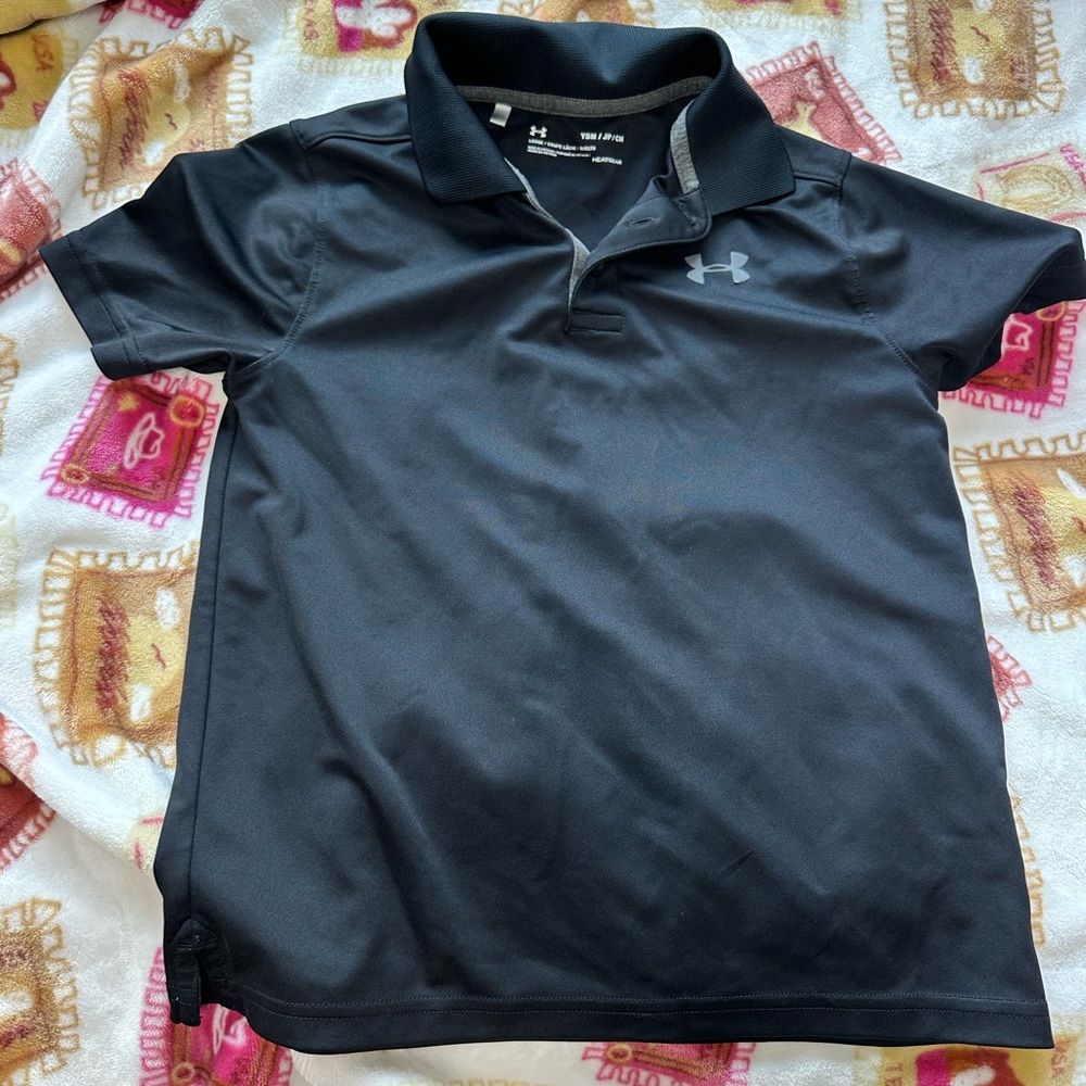 Under Armour Kids Classic Black Polo